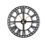 Wallity WATCH-038 Reloj de Pared Decorativo de Metal Negro 70 x 70 cm